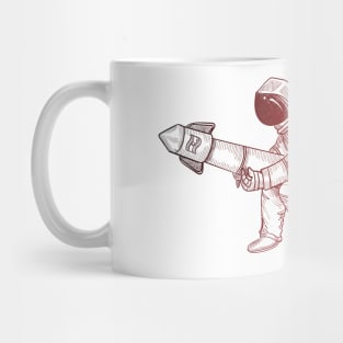 Astronaut ON Space Ship Mug